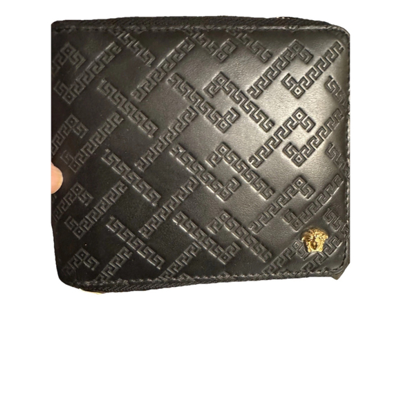 Versace Other - Versace Embossed La Grecca Medusa Zip Around Mens Wallet
